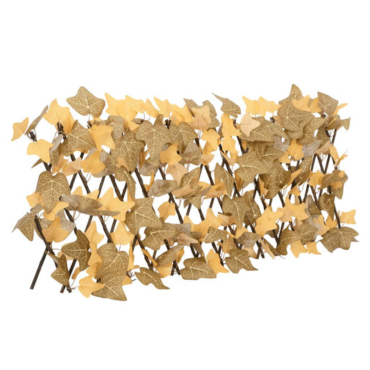 Treillis avec feuilles d'érable artificielles, extensible 180x30 cm