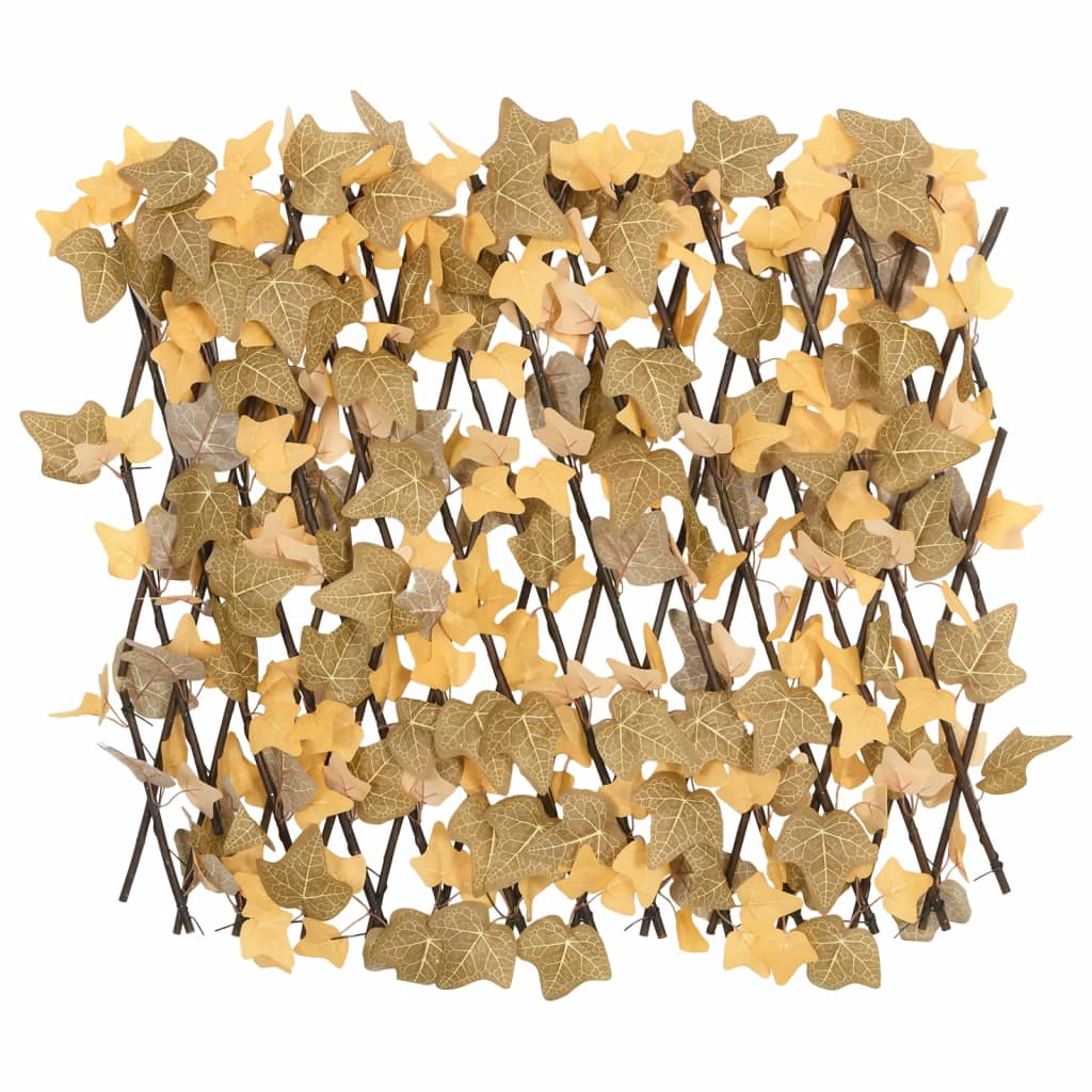 Treillis avec feuilles d'érable artificielles 5 pièces Orange 180x60cm.