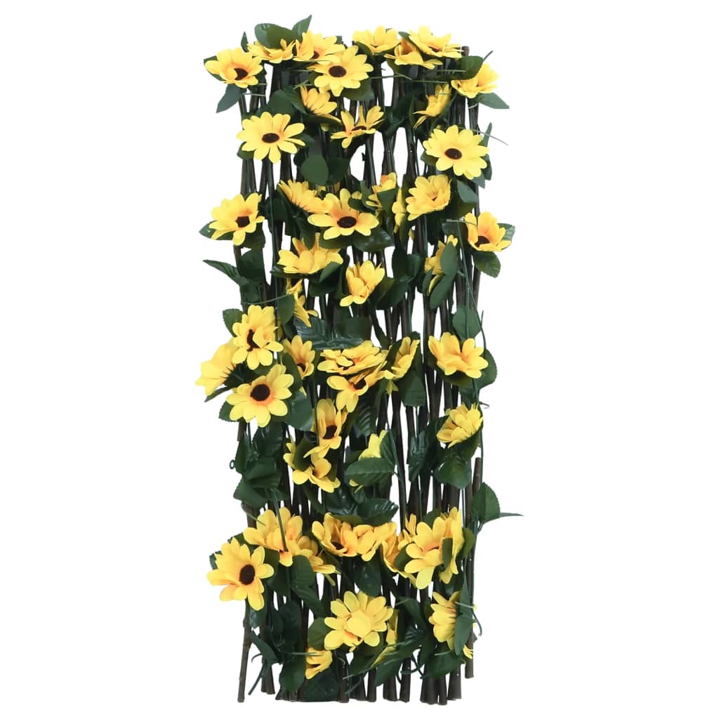 Treillis avec lierre artificiel extensible jaune 180x60 cm