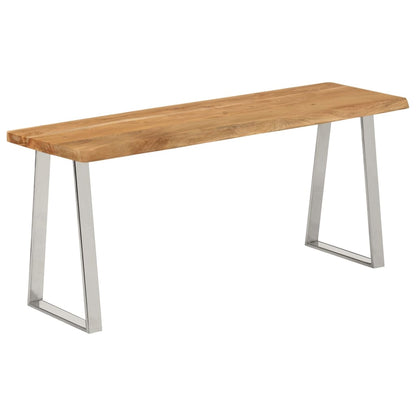 Bank Baumkante 105 cm Massivholz Akazie