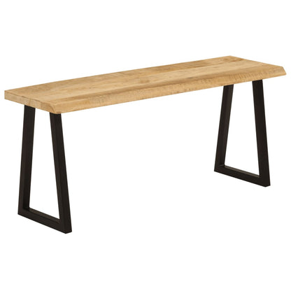 Bank Baumkante 105 cm Massivholz Mango