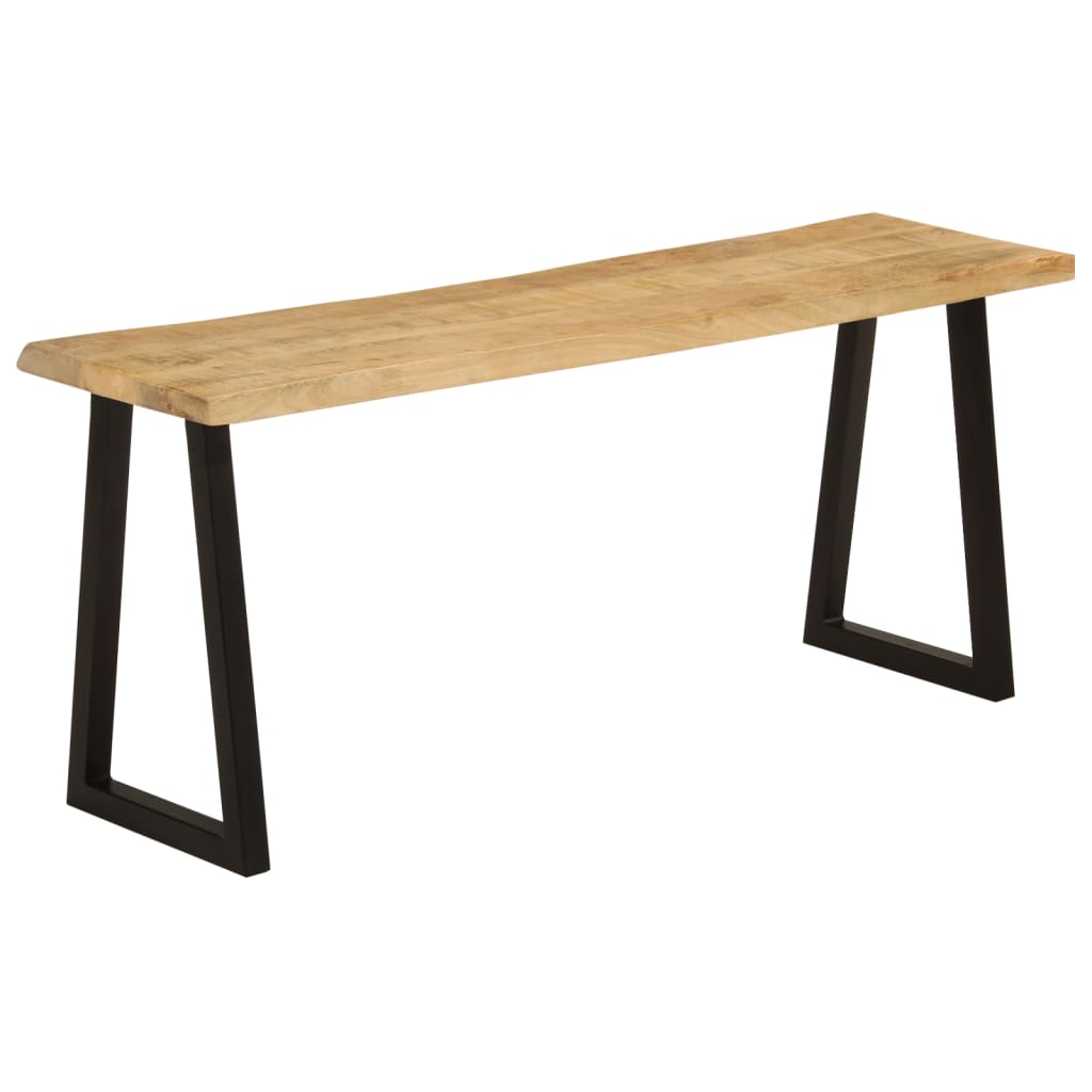 Bank Baumkante 105 cm Massivholz Mango