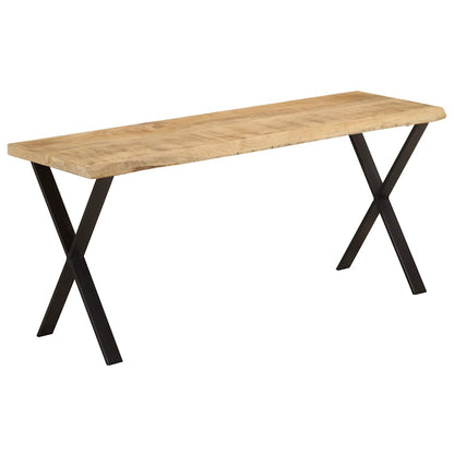 Bank Baumkante 105 cm Massivholz Mango