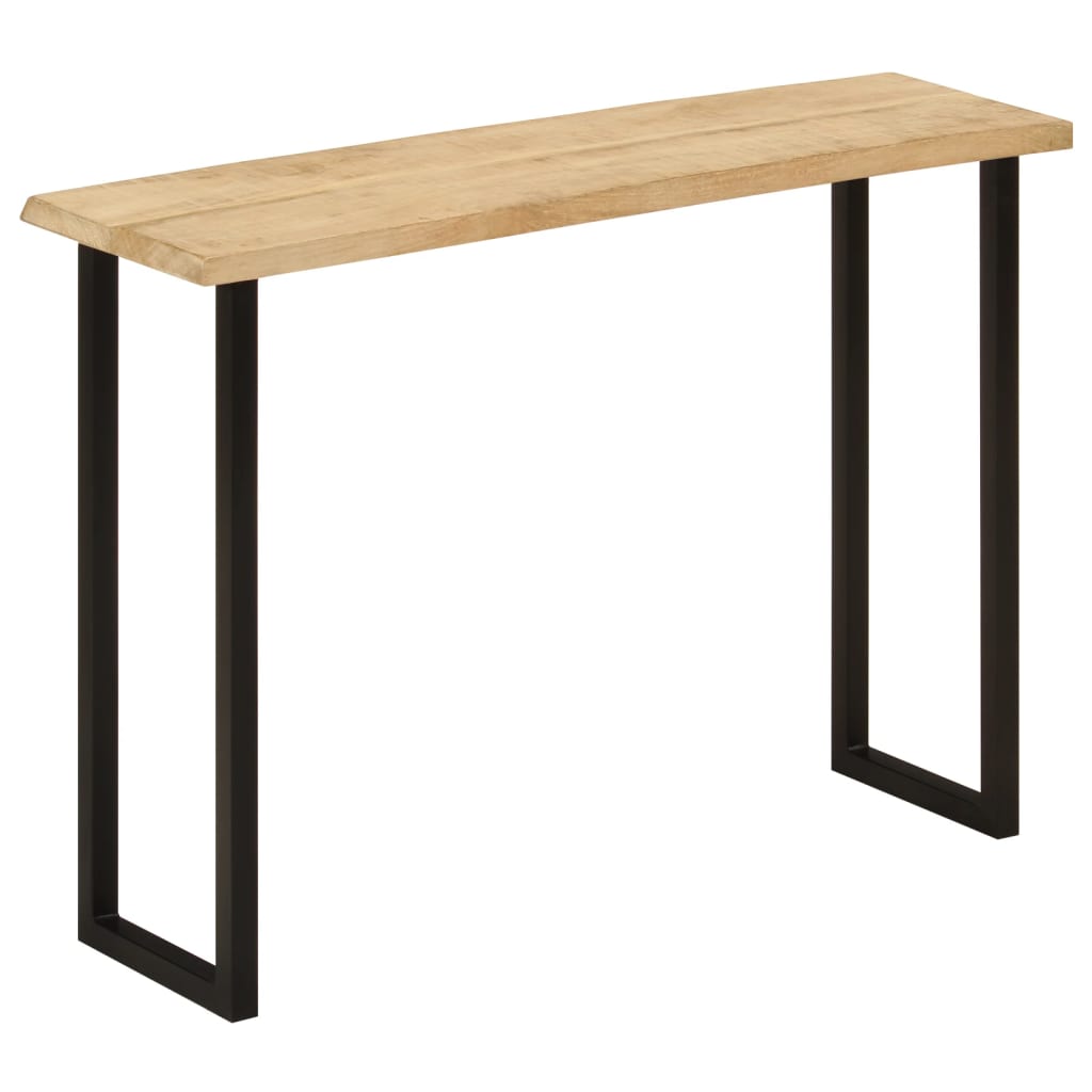 Konsolentisch mit Baumkante 105x33x76 cm Massivholz Mango