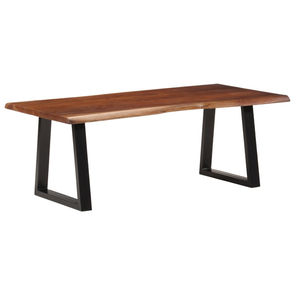Table basse marron miel 110x55x40 cm bois d'acacia massif