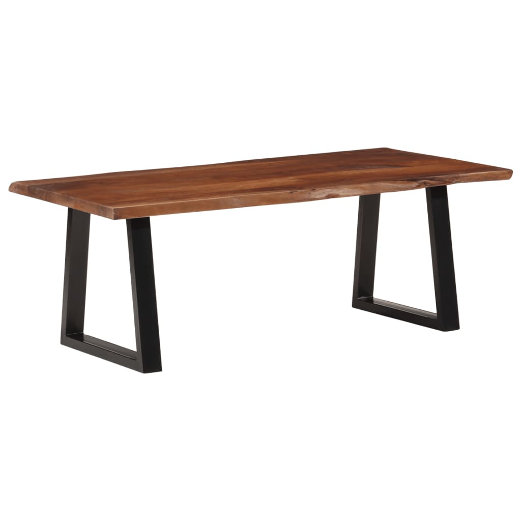 Table basse marron miel 110x55x40 cm bois d'acacia massif