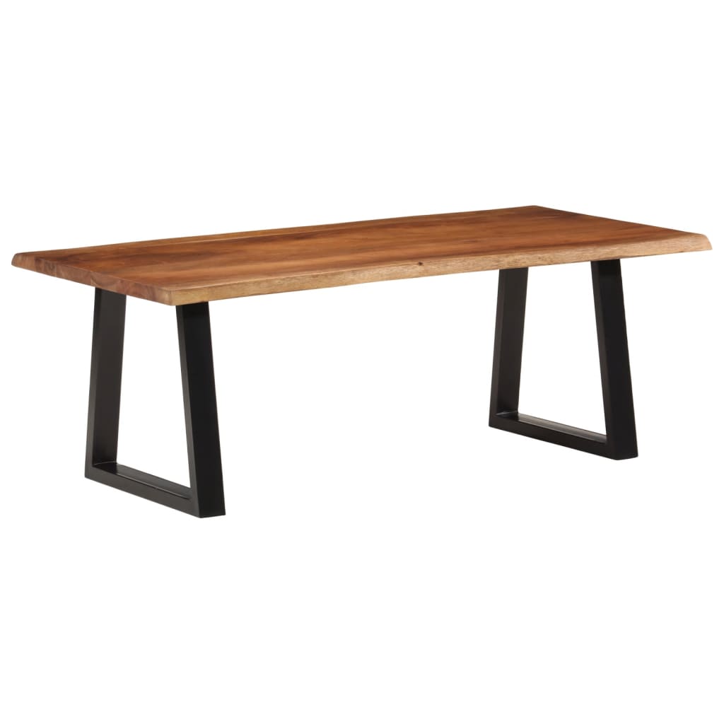 Table basse marron miel 110x55x40 cm bois d'acacia massif