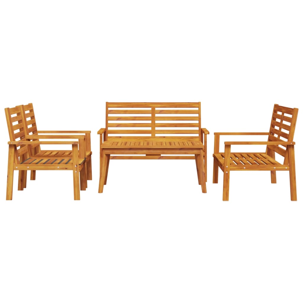 5-tlg. Garten-Lounge-Set Massivholz Akazie