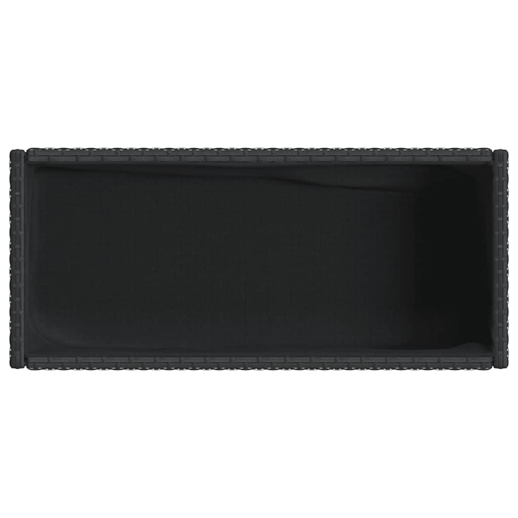 Hochbeete mit Ablage 2 Stk. Schwarz 90x40x75 cm Poly Rattan
