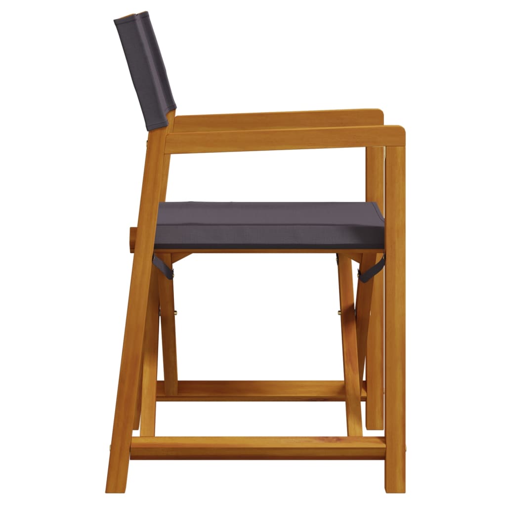 4-teiliges Klappstuhl-Set, dunkelgrauer Stoff