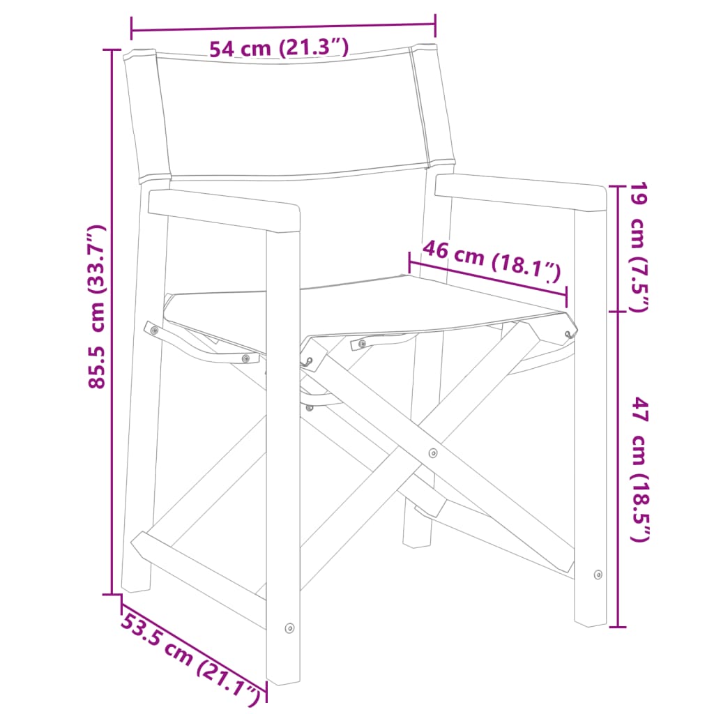4-teiliges Klappstuhl-Set, dunkelgrauer Stoff