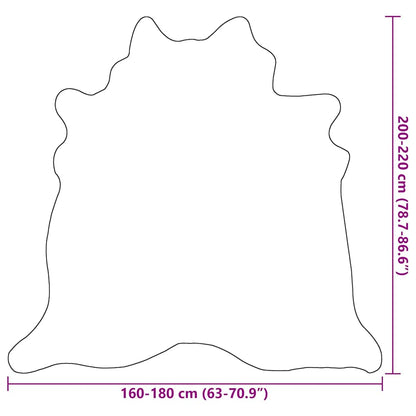 Teppich Echtes Rindsleder Beige 180x220 cm