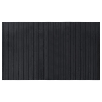 Teppich Rechteckig Schwarz 60x100 cm Bambus