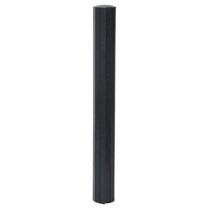 Teppich Rechteckig Schwarz 60x100 cm Bambus