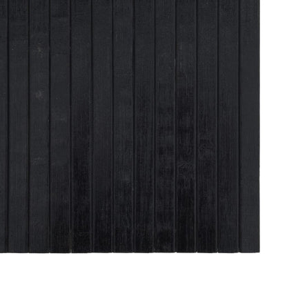 Teppich Rechteckig Schwarz 60x100 cm Bambus