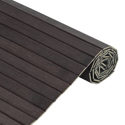 Teppich Rechteckig Dunkelbraun 60x100 cm Bambus