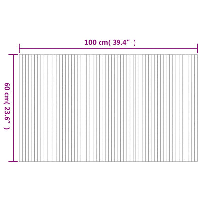 Teppich Rechteckig Dunkelbraun 60x100 cm Bambus