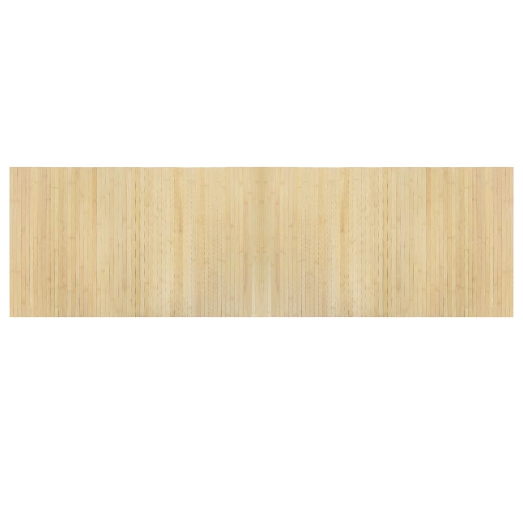 Teppich Rechteckig Hell Natur 60x200 cm Bambus