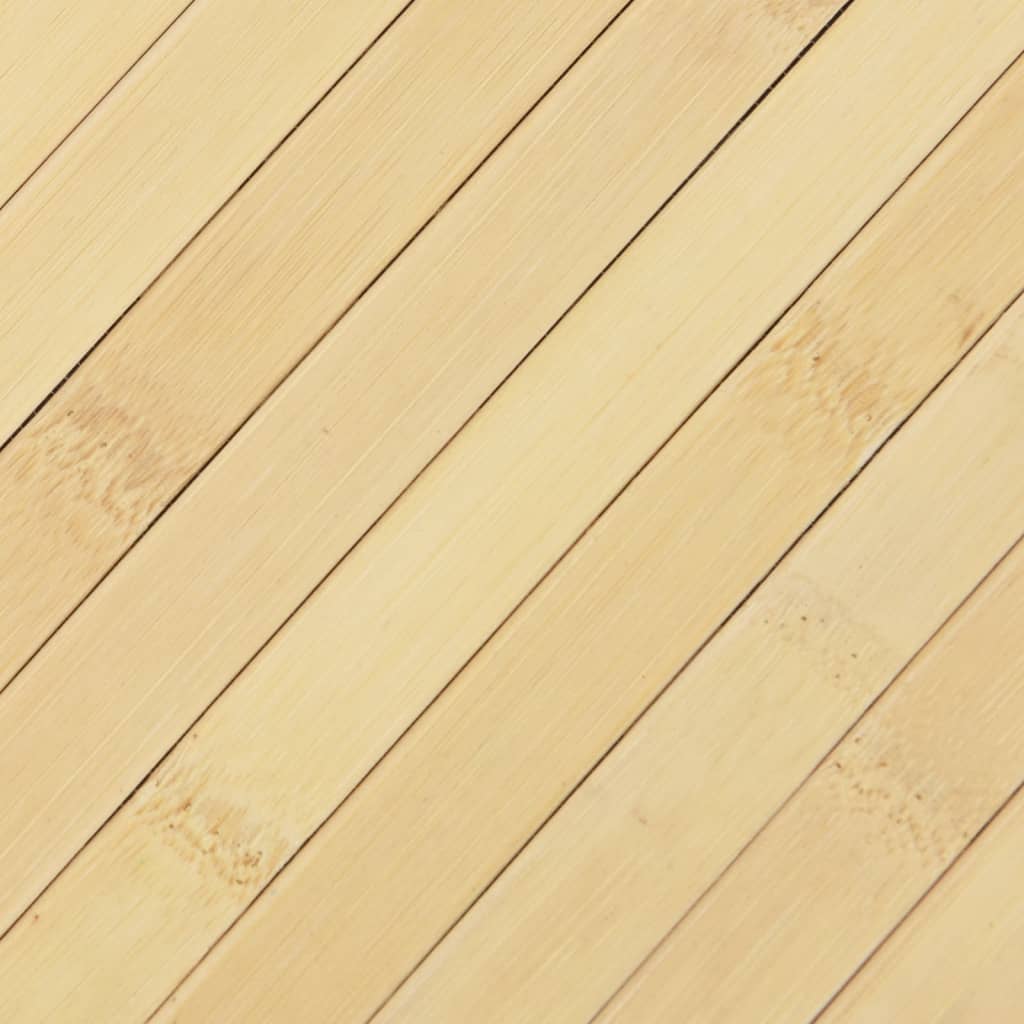 Teppich Rechteckig Hell Natur 60x200 cm Bambus