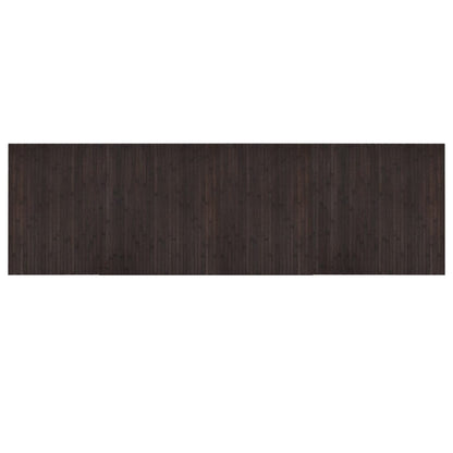 Teppich Rechteckig Dunkelbraun 60x200 cm Bambus