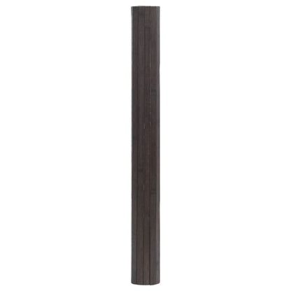 Teppich Rechteckig Dunkelbraun 60x200 cm Bambus