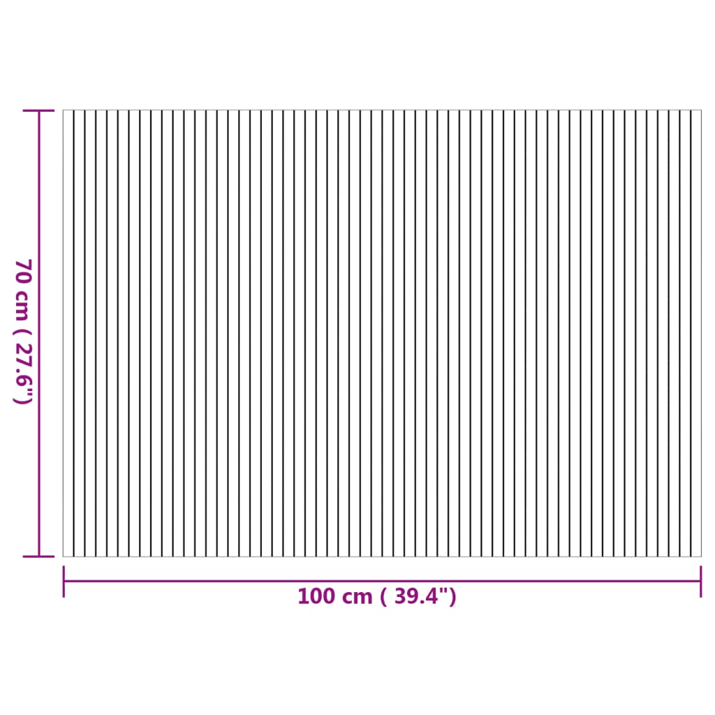 Carpet Rectangular Natural 70x100 cm Bamboo