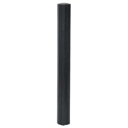 Teppich Rechteckig Schwarz 70x200 cm Bambus