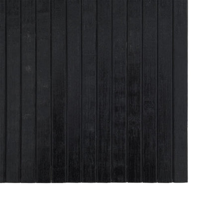 Teppich Rechteckig Schwarz 70x200 cm Bambus