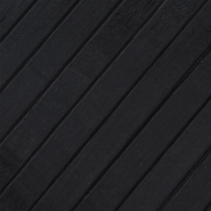 Teppich Rechteckig Schwarz 70x200 cm Bambus
