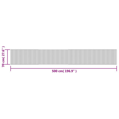 Teppich Rechteckig Hell Natur 70x500 cm Bambus