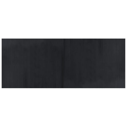 Teppich Rechteckig Schwarz 80x200 cm Bambus