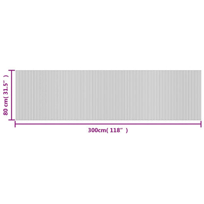 Teppich Rechteckig Braun 80x300 cm Bambus