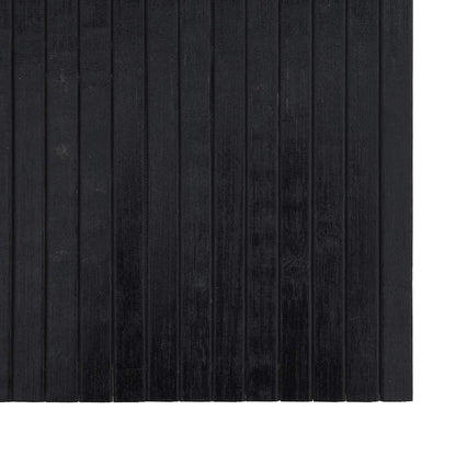 Teppich Rechteckig Schwarz 100x100 cm Bambus