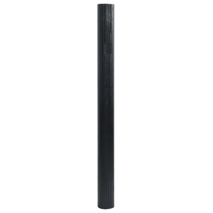 Teppich Rechteckig Schwarz 100x200 cm Bambus
