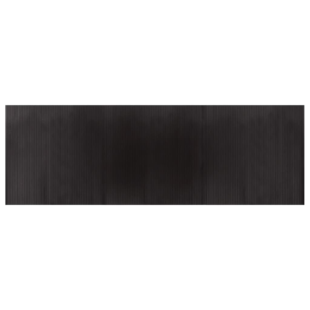 Teppich Rechteckig Dunkelbraun 100x300 cm Bambus