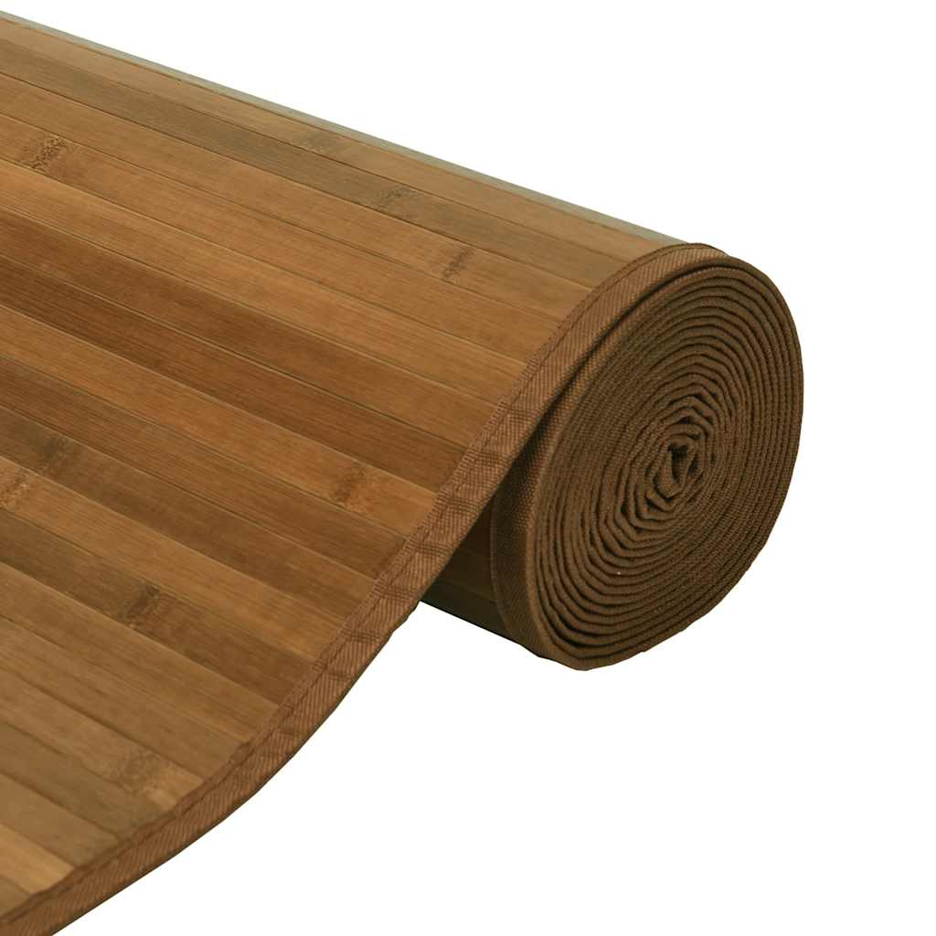 Teppich Rechteckig Braun 60x100 cm Bambus