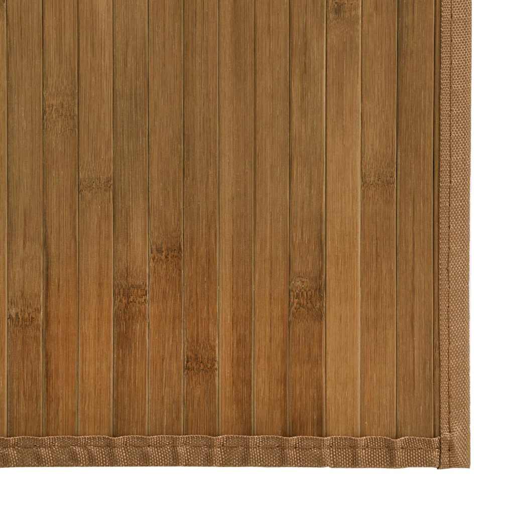 Teppich Rechteckig Braun 60x100 cm Bambus
