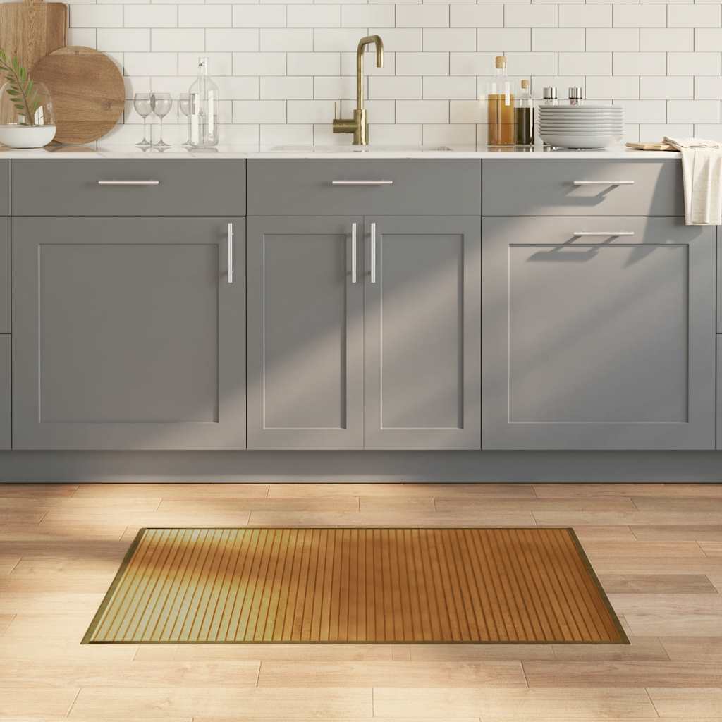 Teppich Rechteckig Braun 60x100 cm Bambus