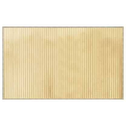 Teppich Rechteckig Hell Natur 60x100 cm Bambus