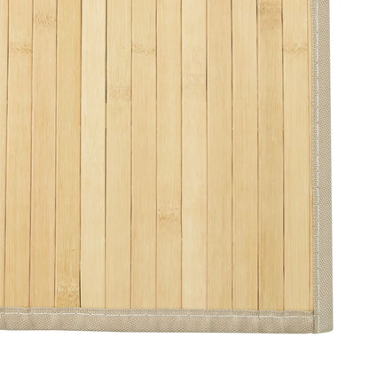 Teppich Rechteckig Hell Natur 60x100 cm Bambus