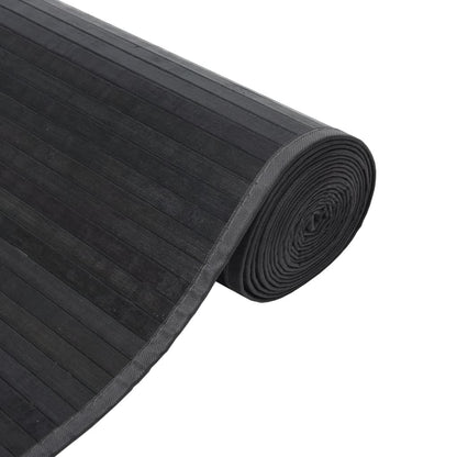 Teppich Rechteckig Grau 60x100 cm Bambus