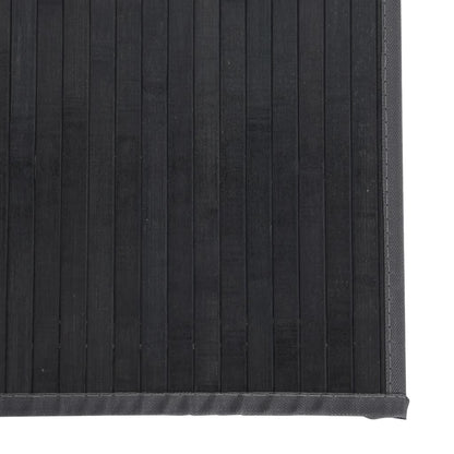 Teppich Rechteckig Grau 60x100 cm Bambus