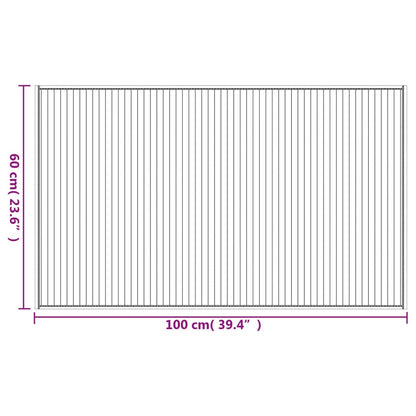 Teppich Rechteckig Grau 60x100 cm Bambus