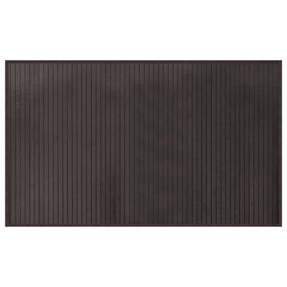 Teppich Rechteckig Dunkelbraun 60x100 cm Bambus