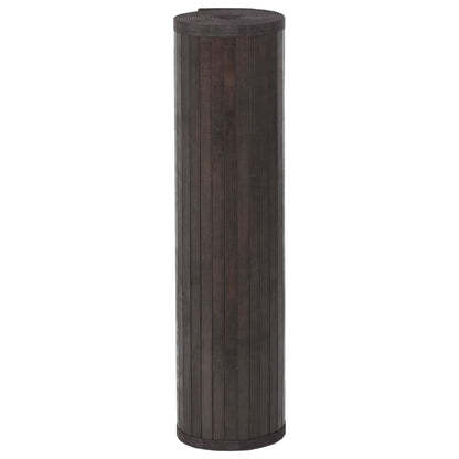 Teppich Rechteckig Dunkelbraun 60x100 cm Bambus