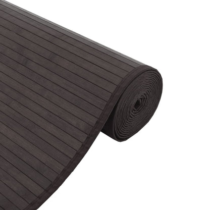 Teppich Rechteckig Dunkelbraun 60x100 cm Bambus