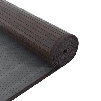 Teppich Rechteckig Dunkelbraun 60x100 cm Bambus
