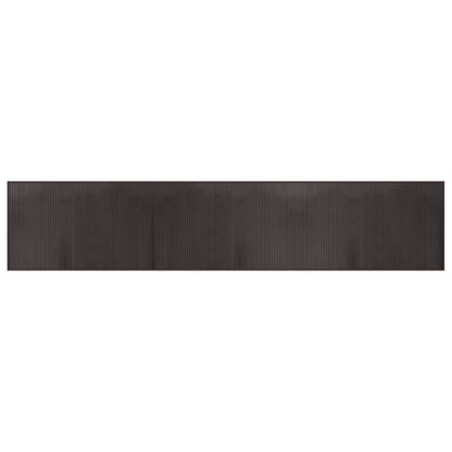 Teppich Rechteckig Dunkelbraun 60x300 cm Bambus
