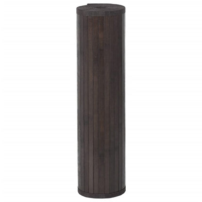 Teppich Rechteckig Dunkelbraun 60x300 cm Bambus