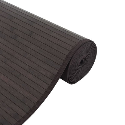 Teppich Rechteckig Dunkelbraun 60x300 cm Bambus